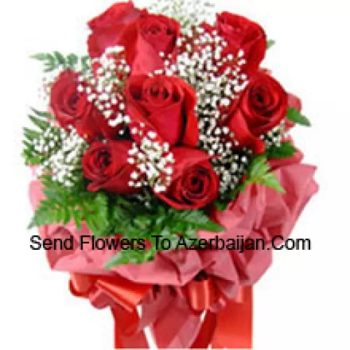 Bunch Of 11 Red Colored Roses